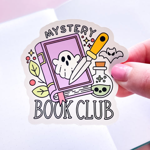 Mystery Book Club Vinyl Die Cut Sticker