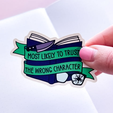Likely To Root for Villain Vinyl Die Cut Sticker