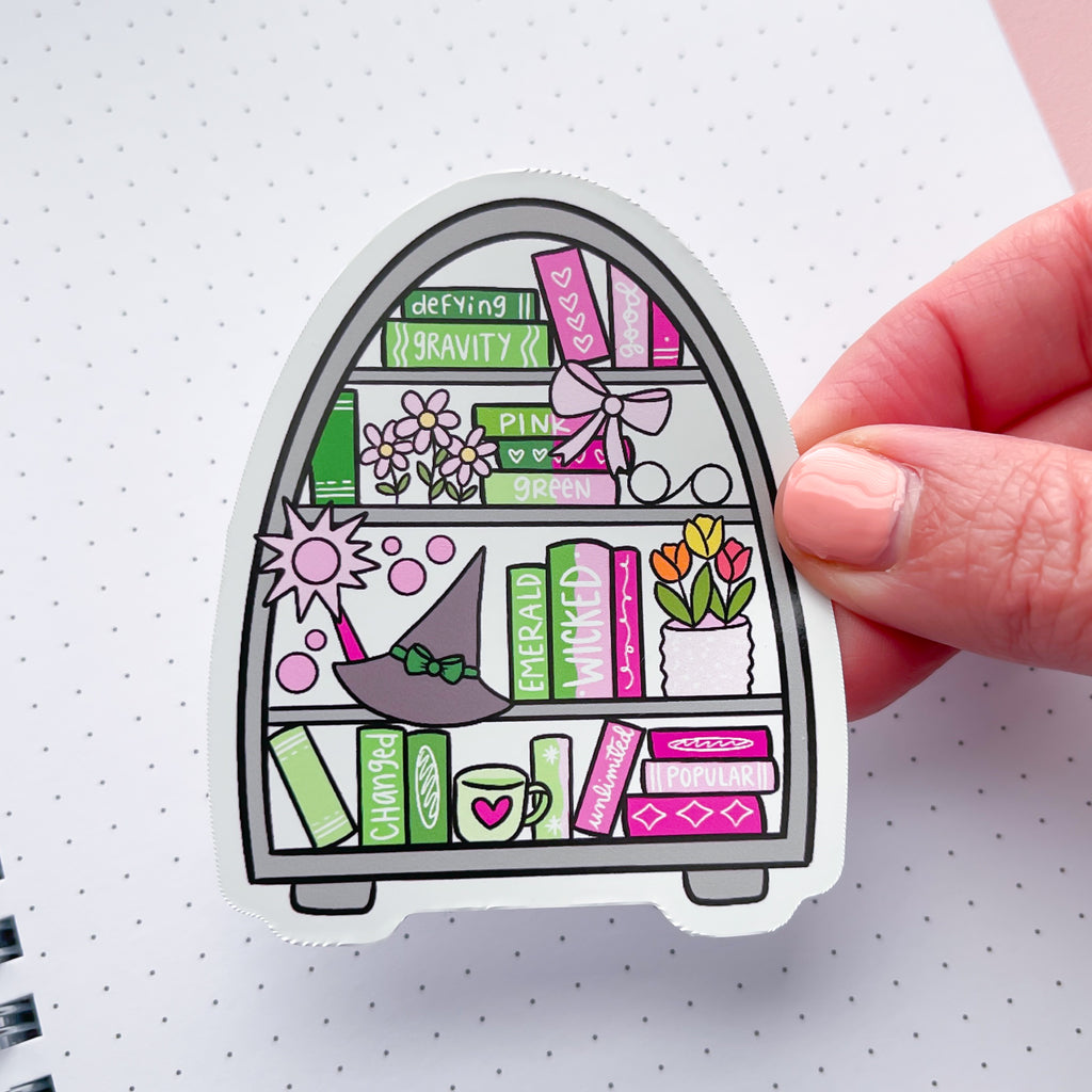 Wicked Bookcase Vinyl Die Cut Sticker