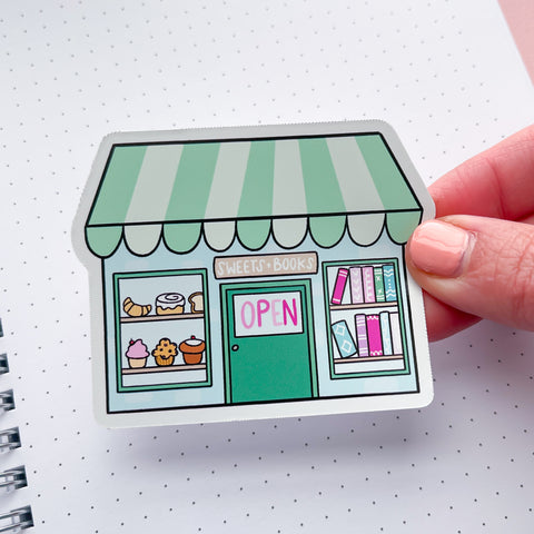 Minty Bookshop Vinyl Die Cut Sticker
