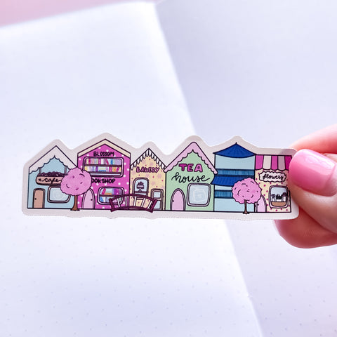 Blossom Town Vinyl Die Cut Sticker