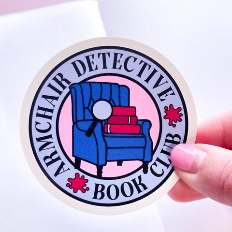 Armchair Detective Vinyl Die Cut Sticker