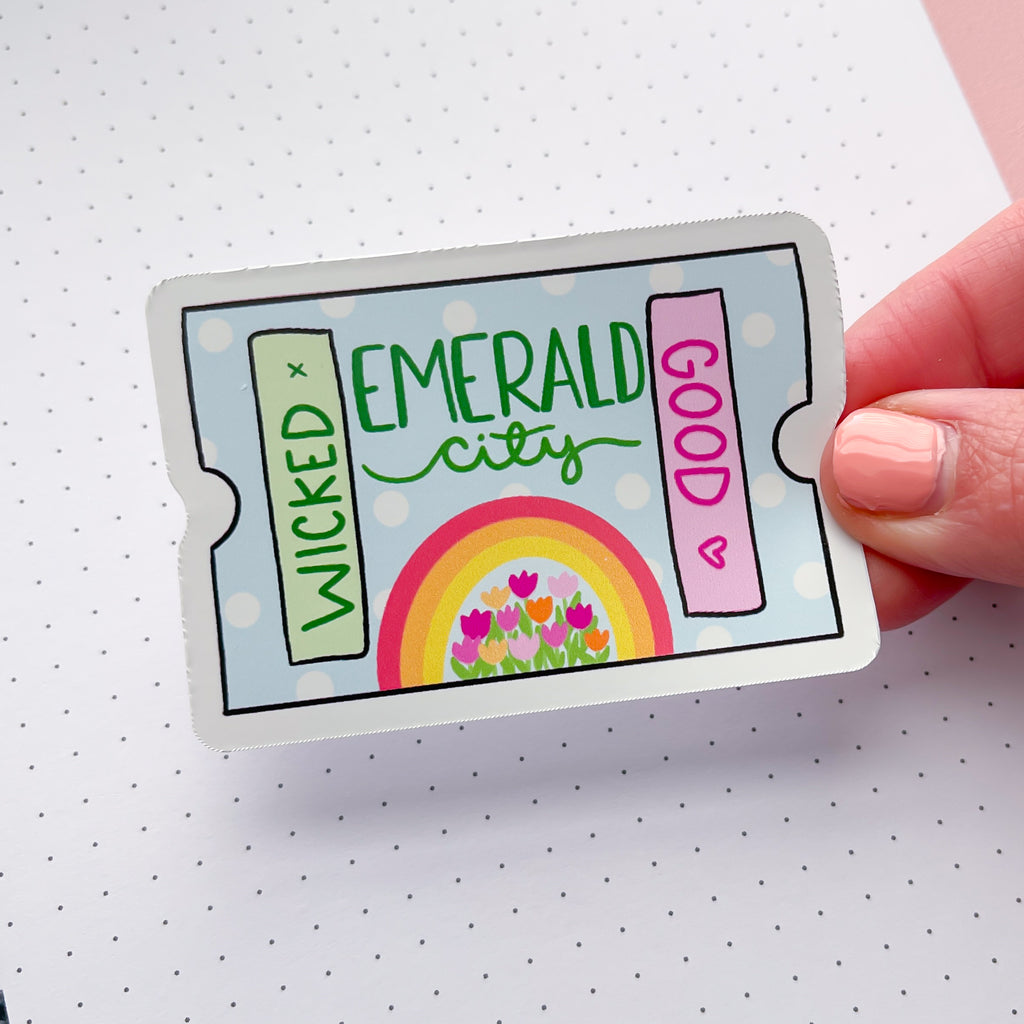 Emerald Ticket Vinyl Die Cut Sticker