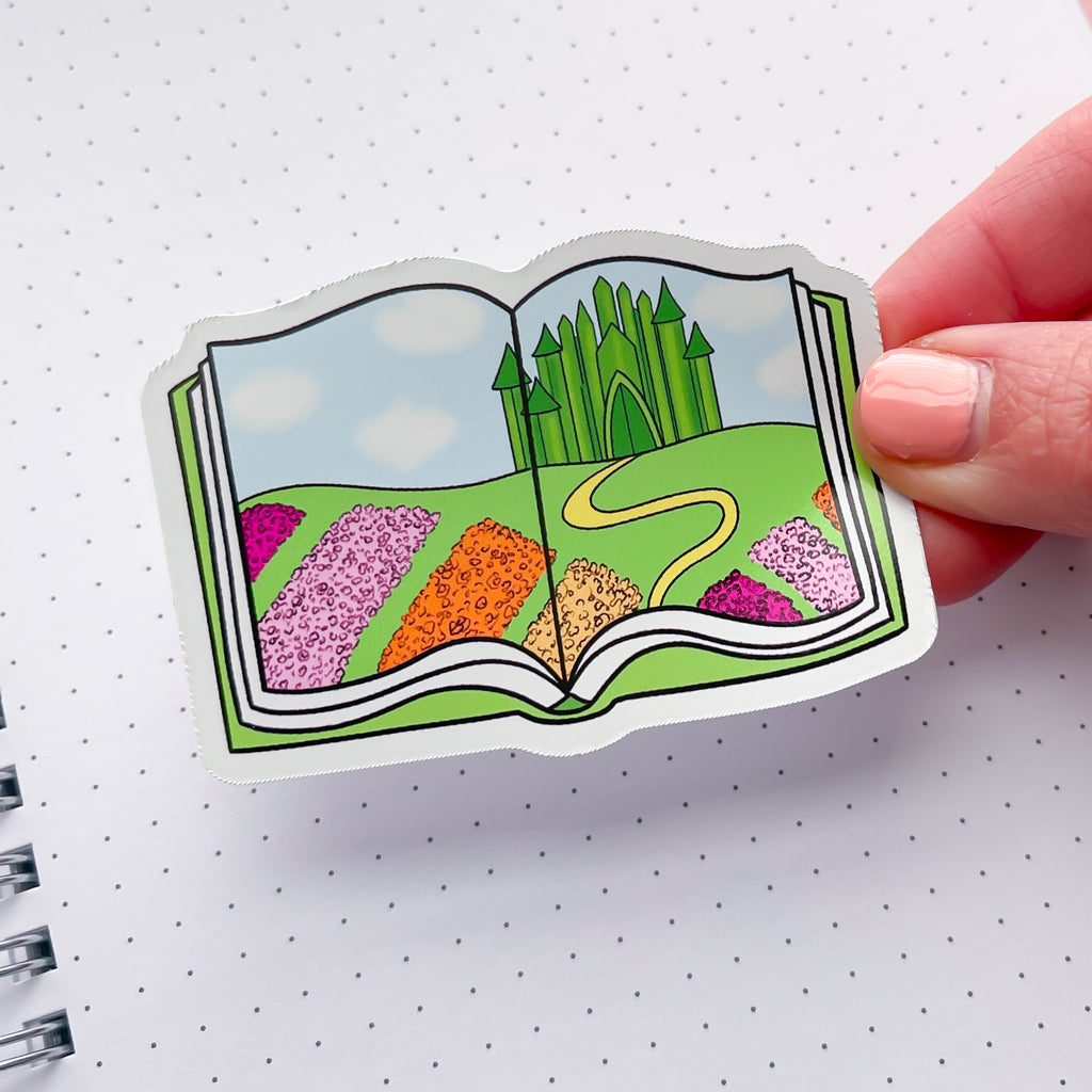 Emerald Book Vinyl Die Cut Sticker