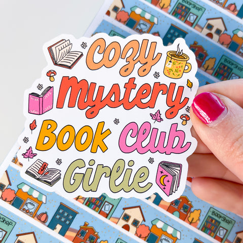 Cozy Mystery Books Vinyl Die Cut Sticker