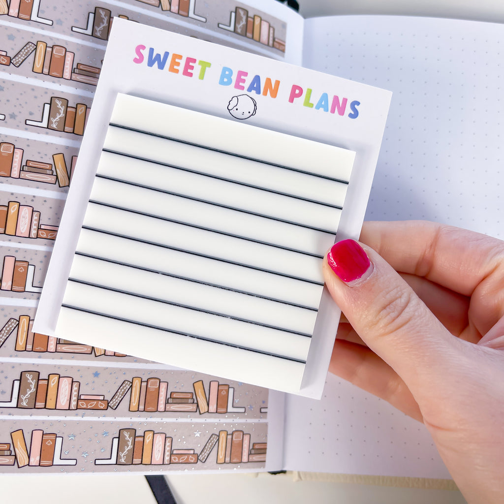 Lined White Transparent Sticky Notes
