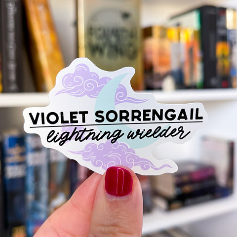 Violet Lightning Wielder Vinyl Sticker | Fourth Wing OFFICIALLY LICENSED