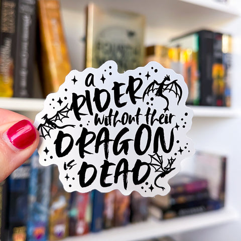 Rider Without Dragon Vinyl Sticker | Fourth Wing OFFICIALLY LICENSED