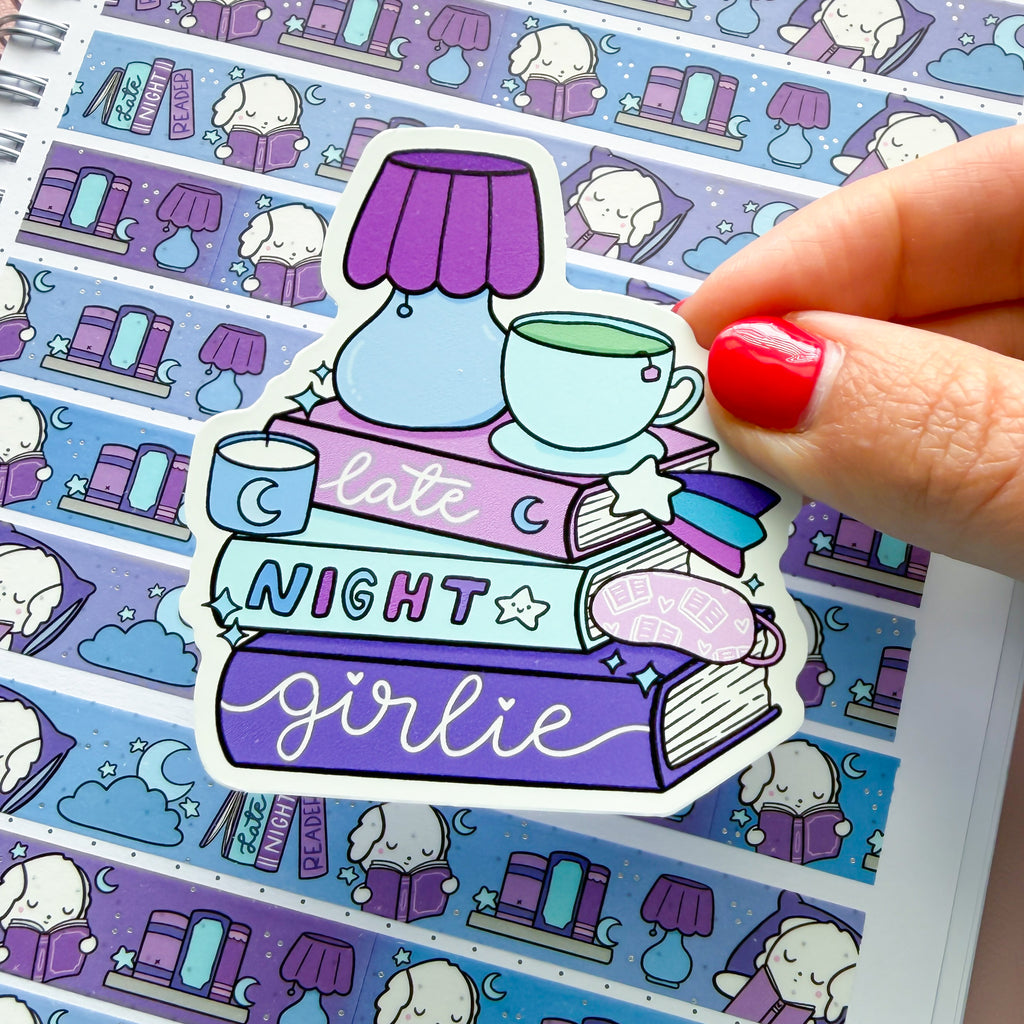 Late Night Girlie Books Vinyl Die Cut Sticker