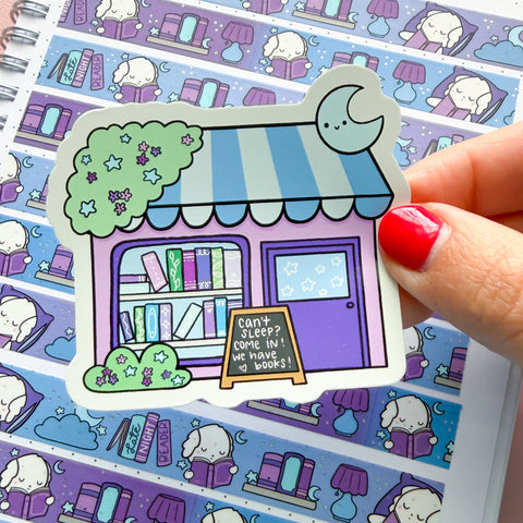 Late Night Book Store Vinyl Die Cut Sticker