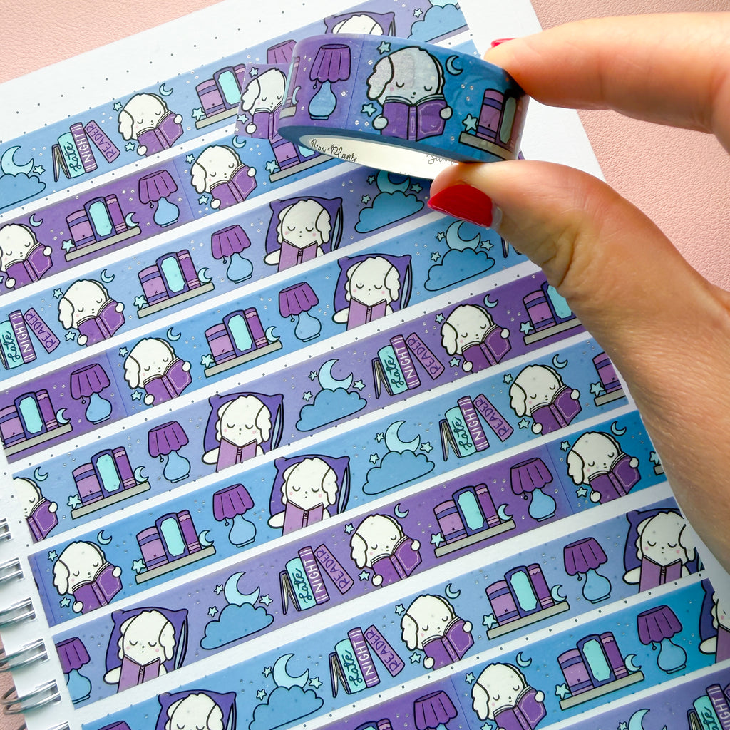 Holo Foil Late Night Reader Washi Tape (15mm)