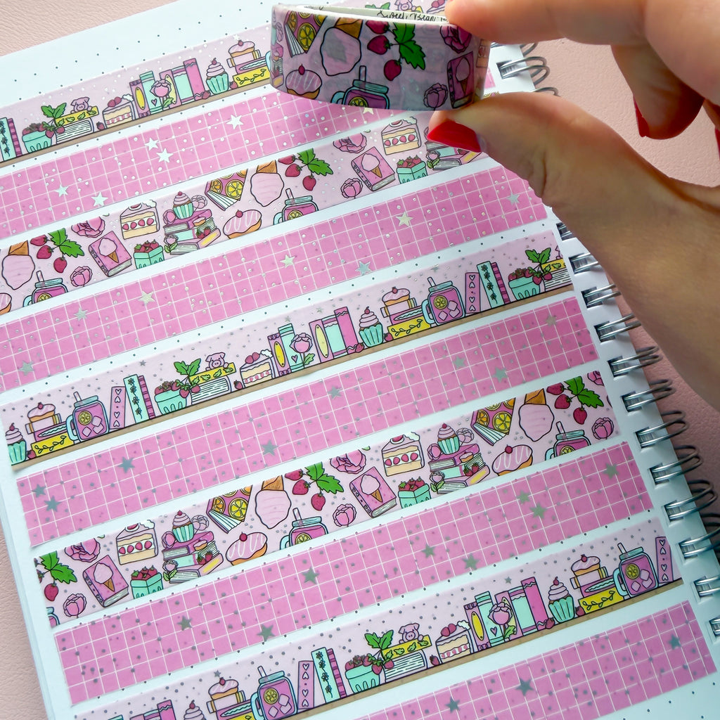 Holo Foil July Doodles Washi Tape (15mm)