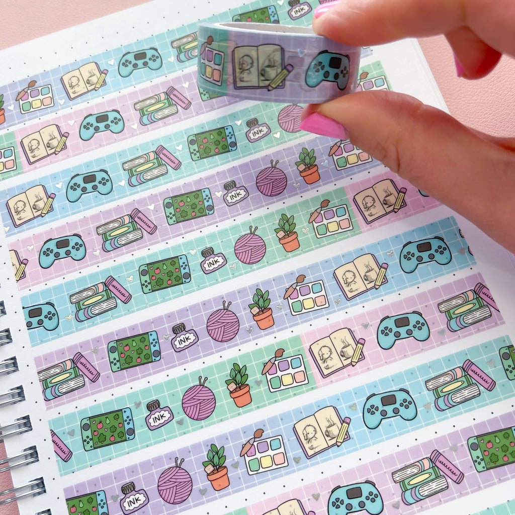 Holo Foil Cozy Hobbies Washi Tape (15mm)