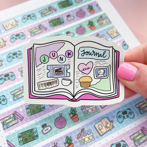 Junk Journal Vinyl Die Cut Sticker