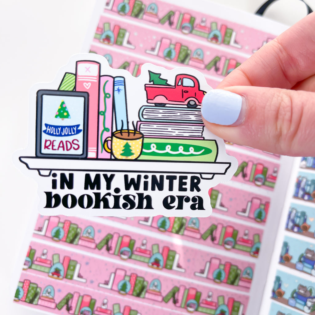 Winter Bookish Era Vinyl Die Cut Sticker