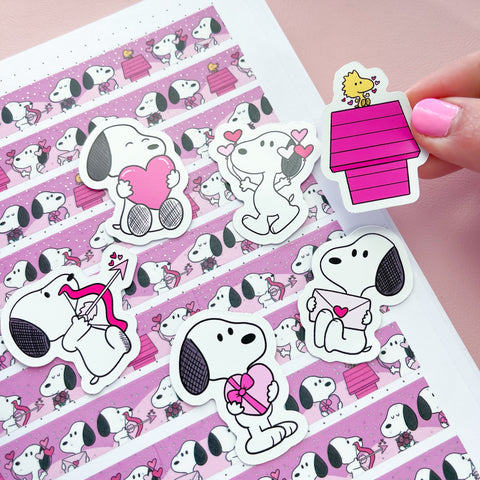 Puppy Love Bundle Mini Vinyl Die Cut Stickers (6)