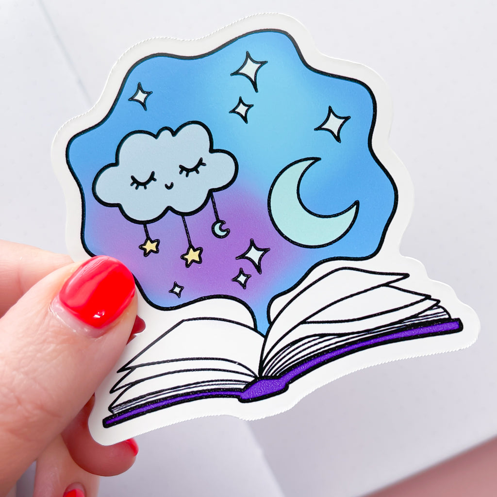 Dreamy Book Vinyl Die Cut Sticker