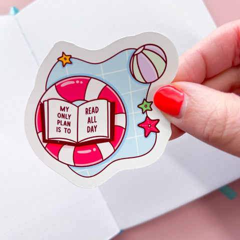 Reading Pool Plans Vinyl Die Cut Sticker