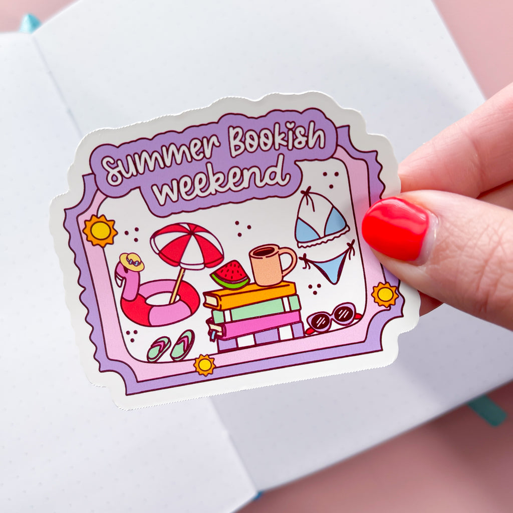 Summer Bookish Ticket Vinyl Die Cut Sticker