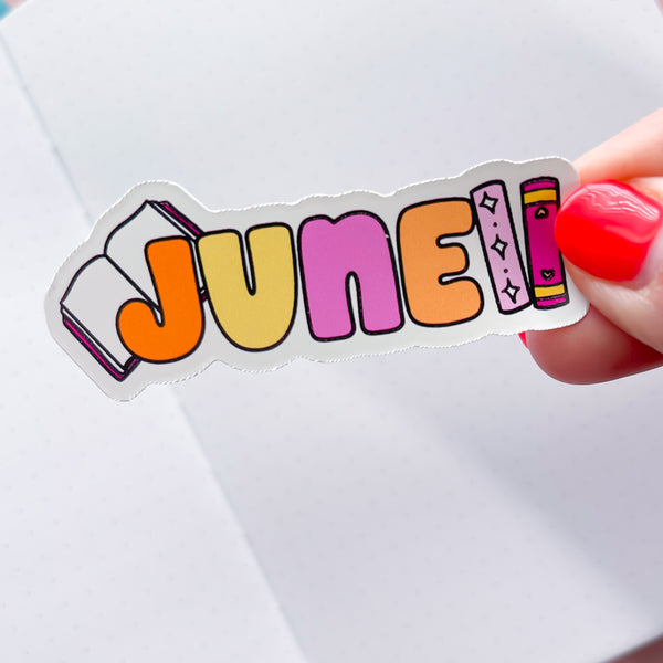 June Bookish Vinyl Die Cut Sticker – Sweet Bean Plans