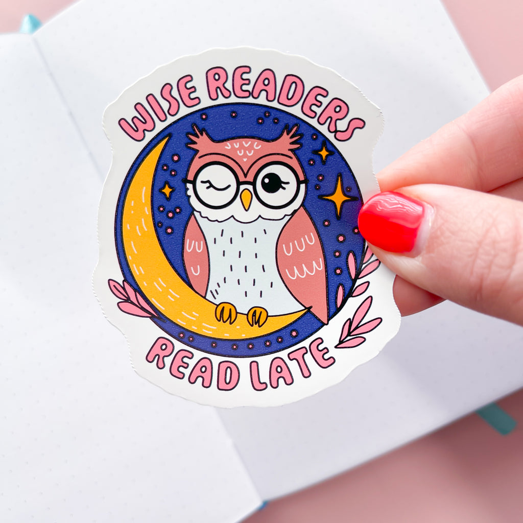 Wise Reader Vinyl Die Cut Sticker