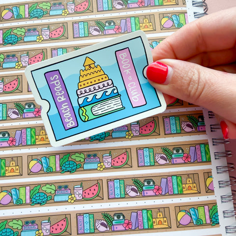 Beach Book Club Ticket Vinyl Die Cut Sticker