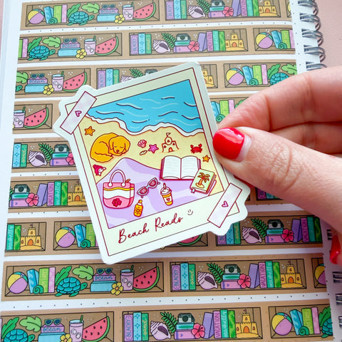 Beachy Photograph Vinyl Die Cut Sticker