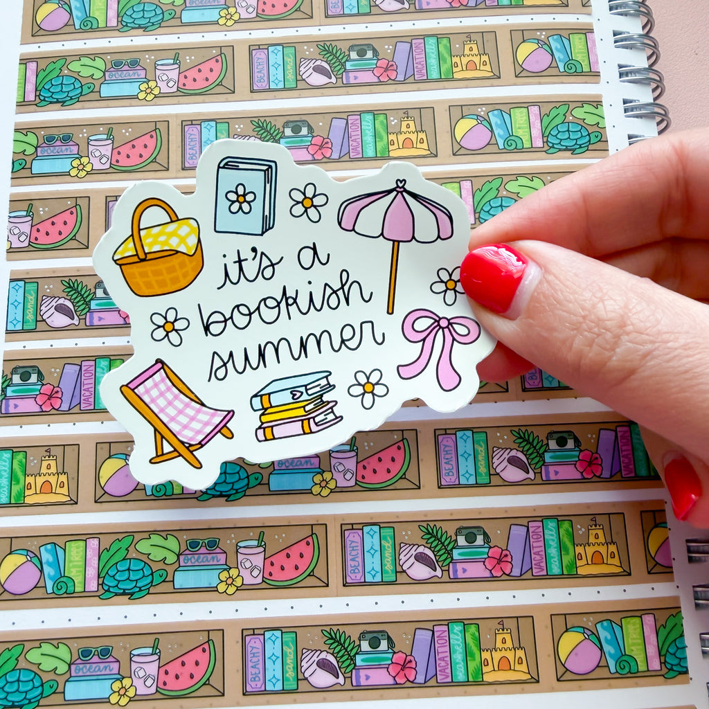 It's a Bookish Summer Vinyl Die Cut Sticker