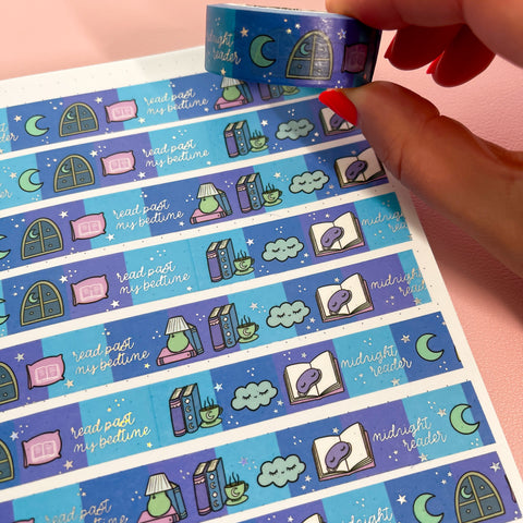 Holo Foil Midnight Reader Washi Tape (15mm)