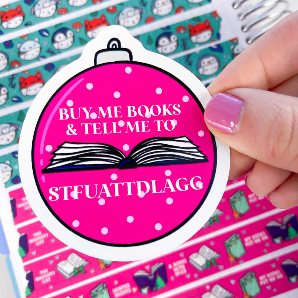 Buy Me Smut Books Ornament Bookish Vinyl Die Cut Sticker