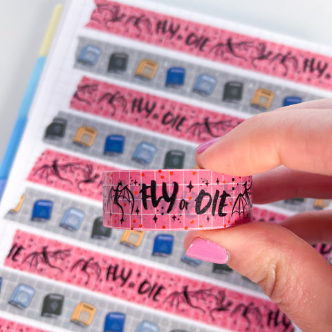 Orange Foil Fly or Die Washi Tape (15mm) | Fourth Wing OFFICIALLY LICENSED