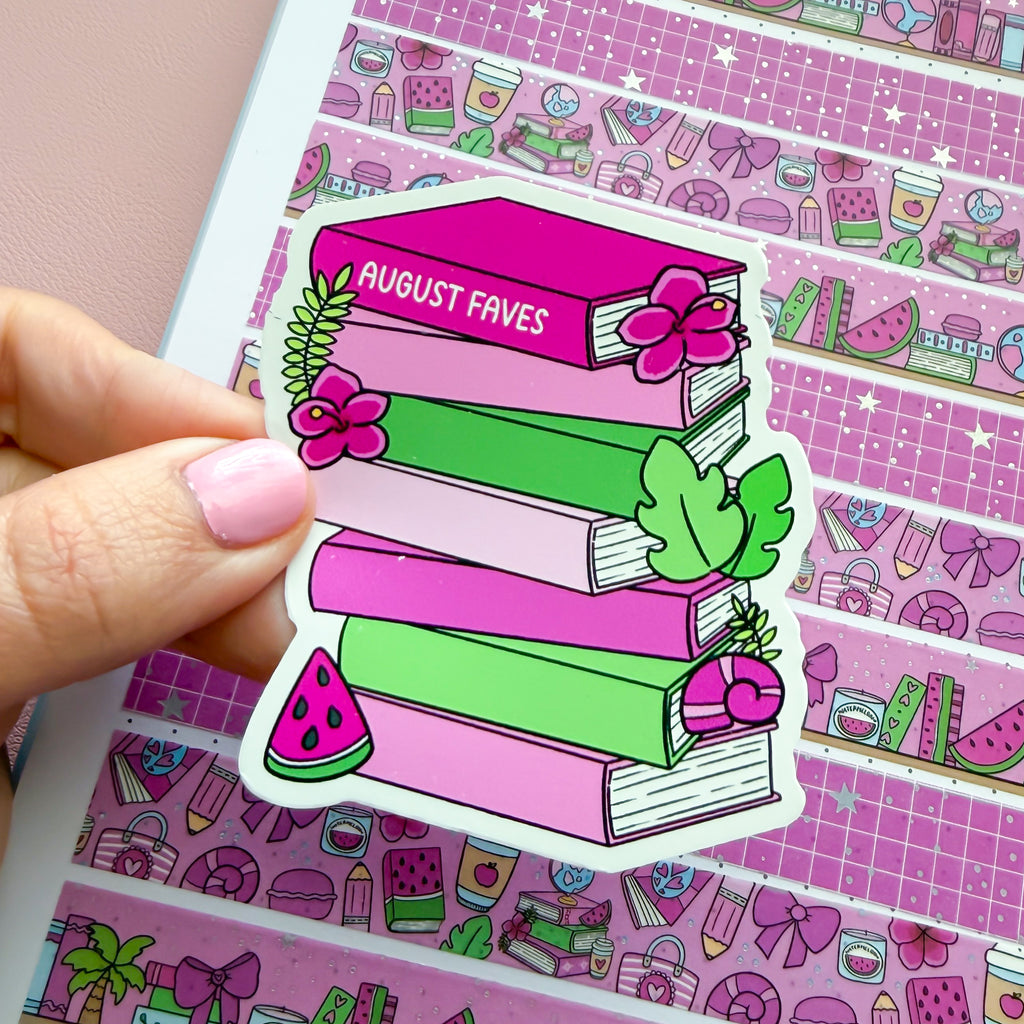 August 2026 Faves Vinyl Die Cut Sticker