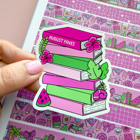 August 2026 Faves Vinyl Die Cut Sticker