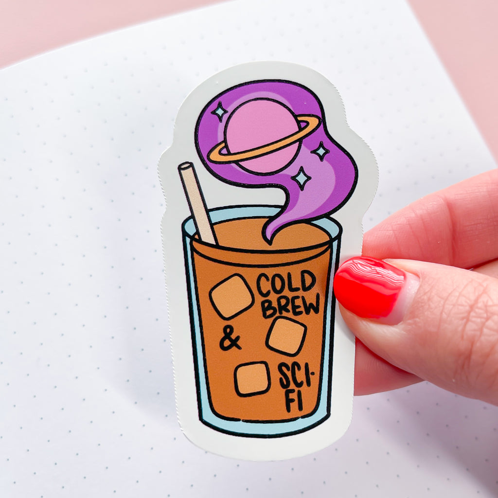 Cold Brew Sci-Fi Vinyl Die Cut Sticker