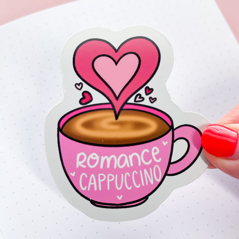 Romance Cappuccino Vinyl Die Cut Sticker
