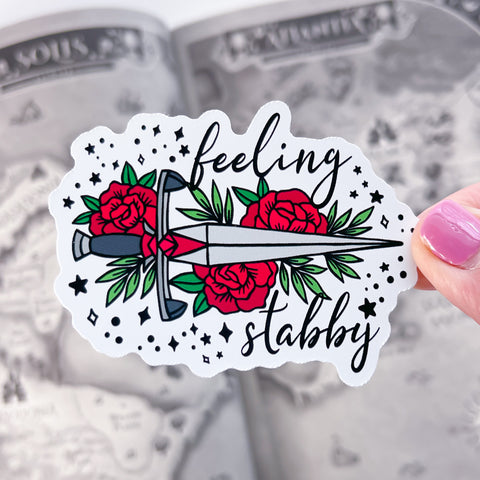 Feeling Stabby Vinyl Die Cut Sticker | JLA Officially Licensed