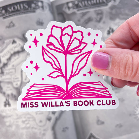 Willa's Book Club Vinyl Die Cut Sticker | JLA Officially Licensed