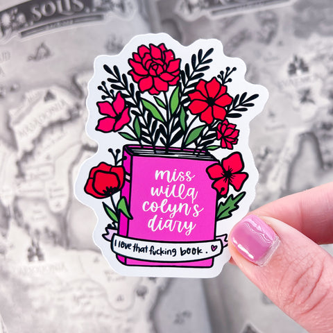 Miss Willa's Diary Vinyl Die Cut Sticker | JLA Officially Licensed