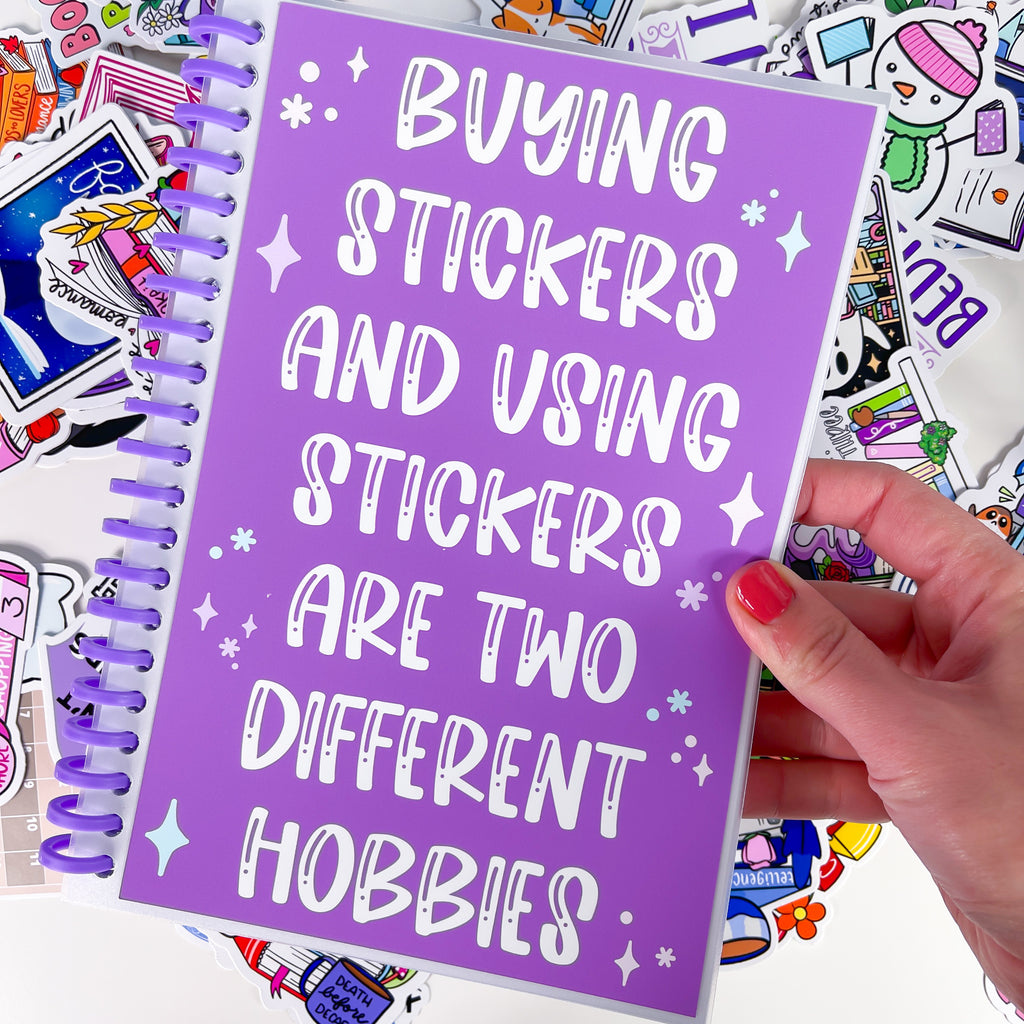 A5 Sticker Hobby Purple Coil Reusable Sticker Book