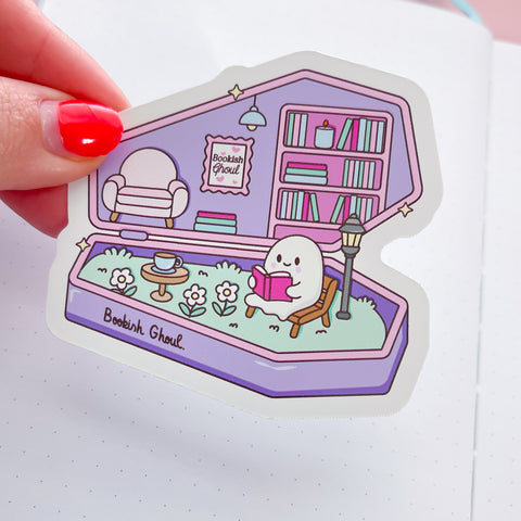 Book Ghoul Vinyl Die Cut Sticker
