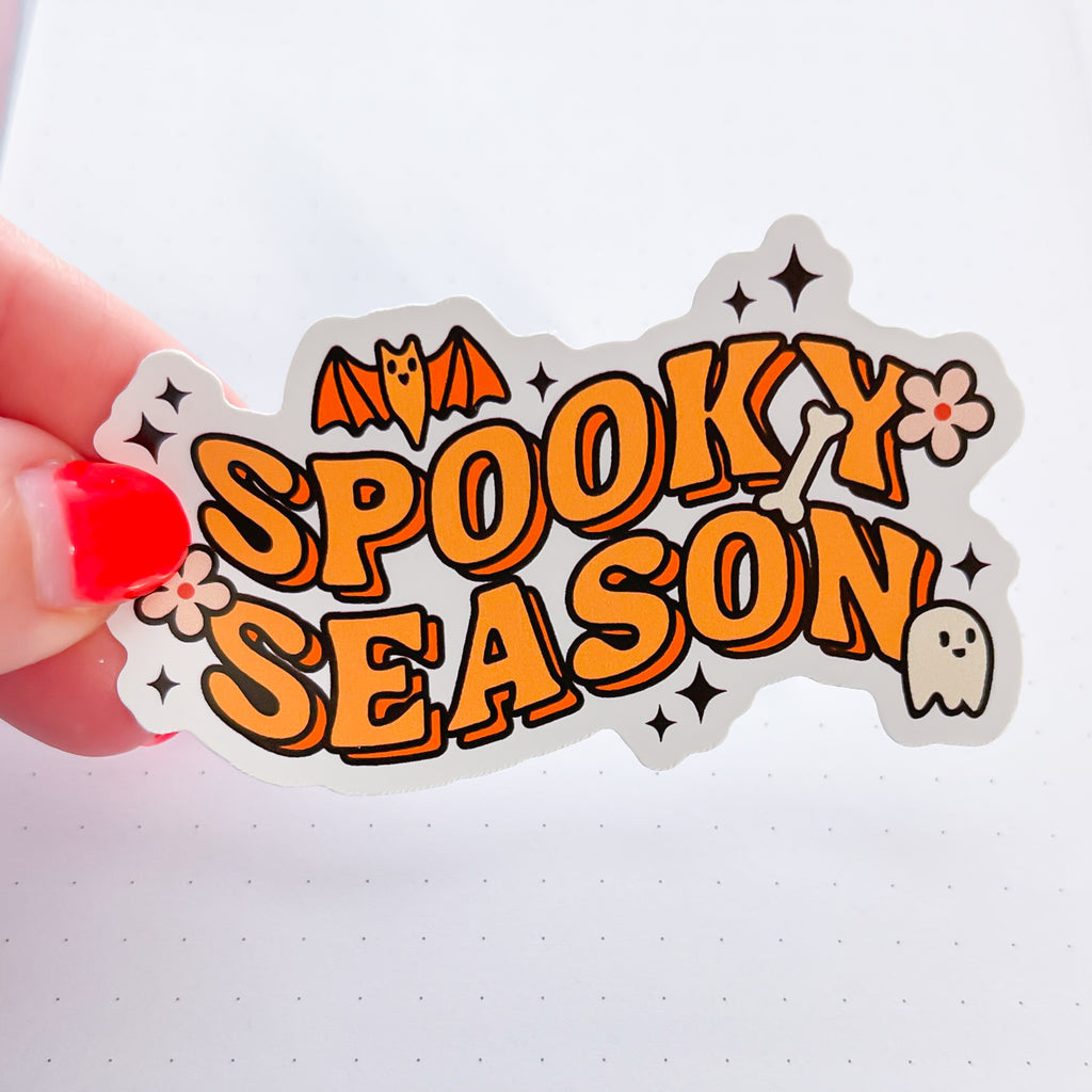Spooky Season Text Vinyl Die Cut Sticker