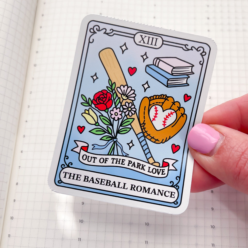 Baseball Romance Tarot Vinyl Die Cut Sticker