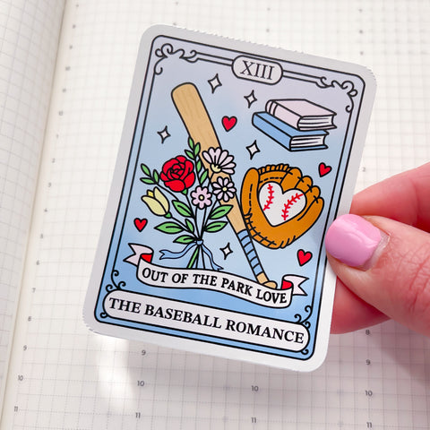 Baseball Romance Tarot Vinyl Die Cut Sticker