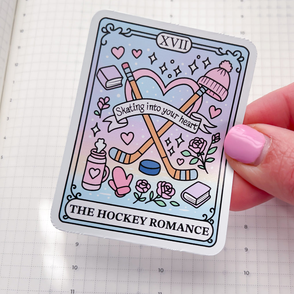 Hockey Romance Tarot Vinyl Die Cut Sticker