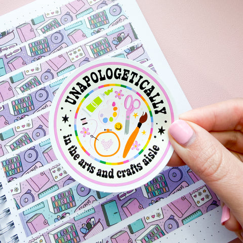 Unapologetically Crafty Vinyl Die Cut Sticker