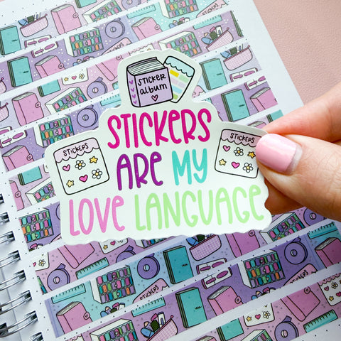 Stickers Love Language Vinyl Die Cut Sticker