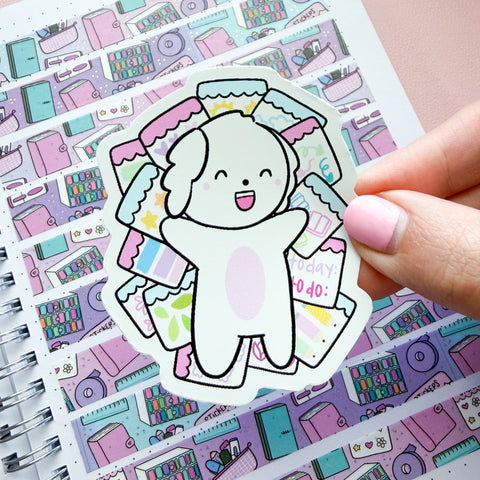 Bean Sticker Pile Vinyl Die Cut Sticker