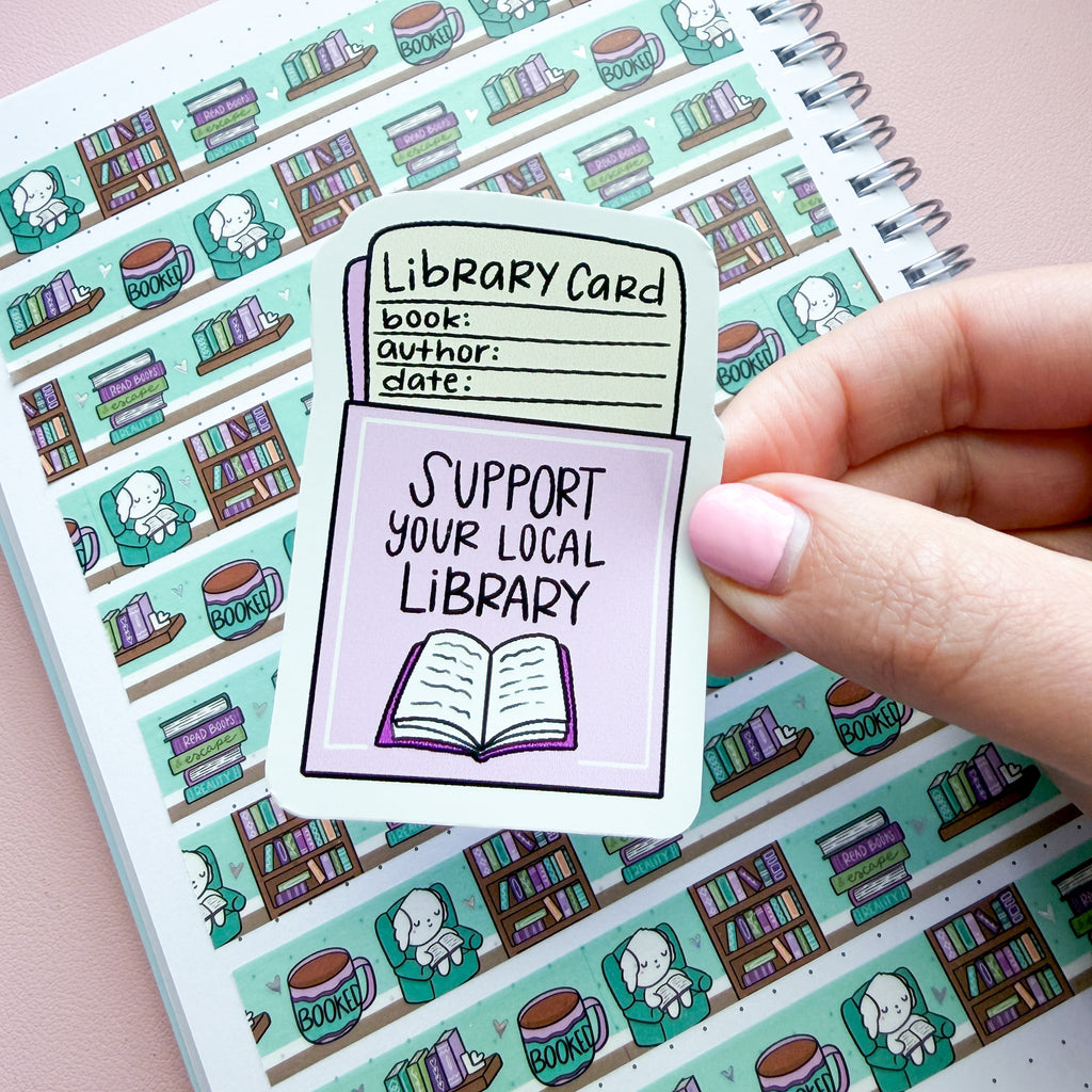 Support Local Library Vinyl Die Cut Sticker