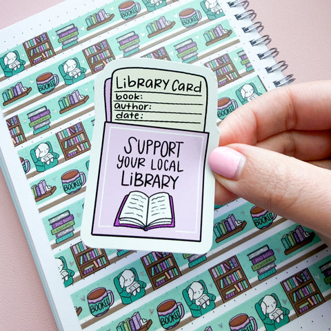 Support Local Library Vinyl Die Cut Sticker