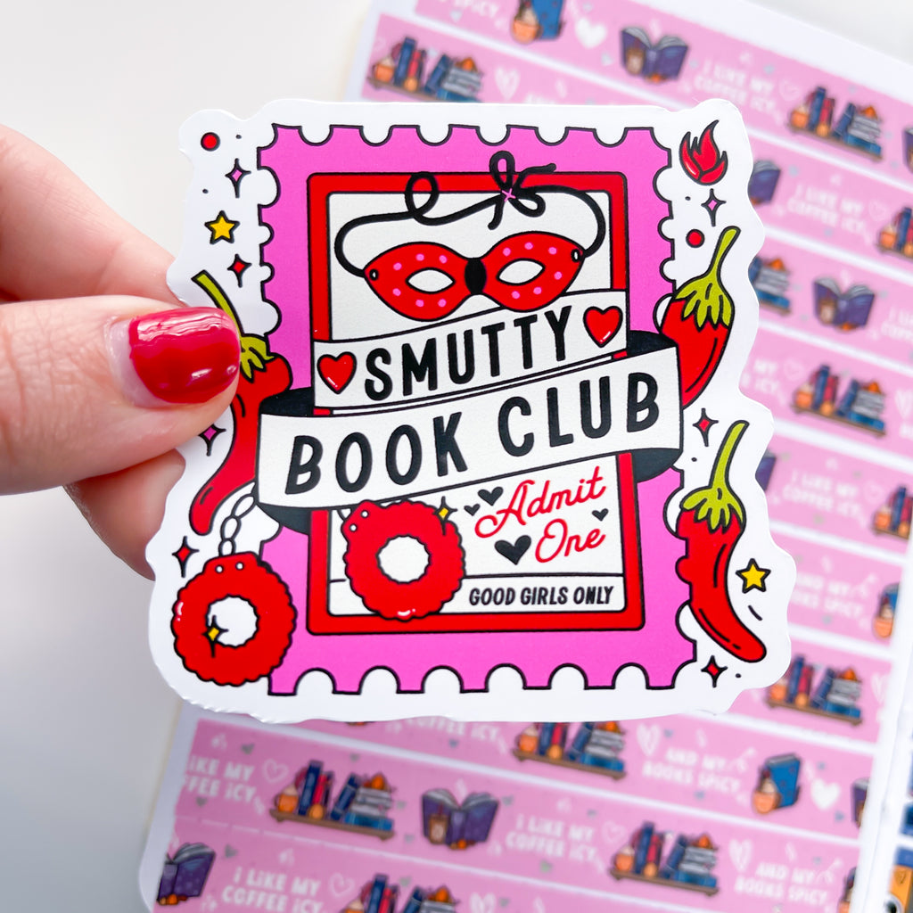 Smutty Book Club Ticket Vinyl Die Cut Sticker